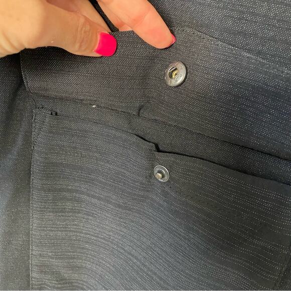 SKECHERS Mens Zip Up Stretch Casual Lightweight Cargo Jacket in Black Heather L - Picture 3 of 5